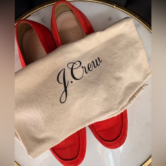 J. Crew Suede Charlie Penny Loafer in Vibrant Flame | 8.5 - Picture 11 of 13
